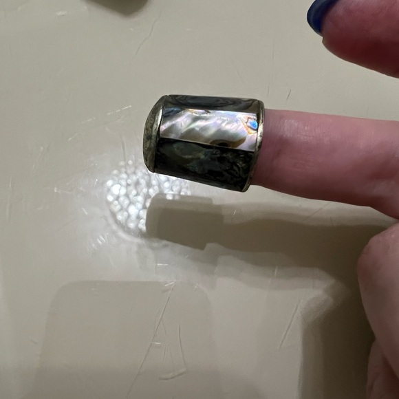 Colorful Sterling silver Abalone Shell and mother of pearl thimbles - Picture 14 of 15